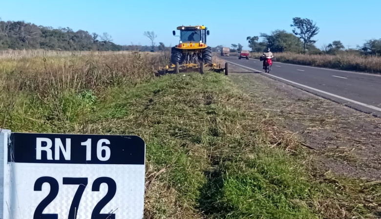 En Chaco, Vialidad Nacional realizó tareas de conservación sobre diferentes rutas nacionales