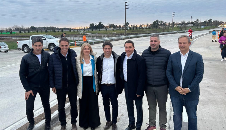 Kicillof, Katopodis y Caggiano inauguraron los primeros kilómetros de la Ruta Provincial Nº53