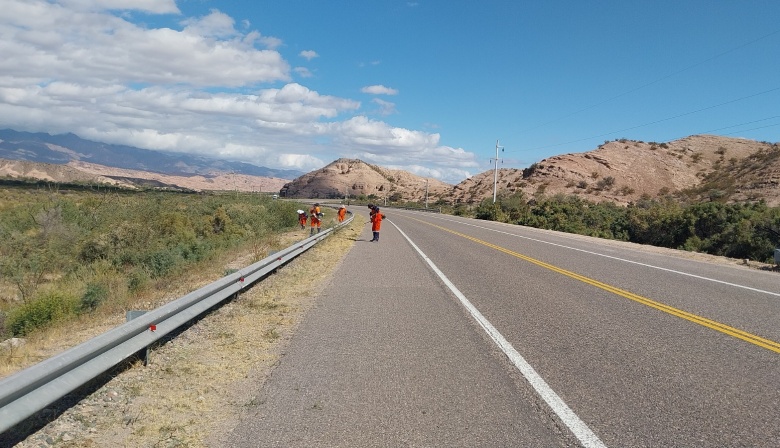 En Catamarca, Vialidad Nacional realiza diversos trabajos de mantenimiento en la Ruta Nacional 40