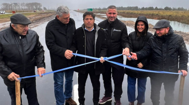 Con la presencia de Kicillof, se inauguró un nuevo tramo de la Autovía en la Ruta 11