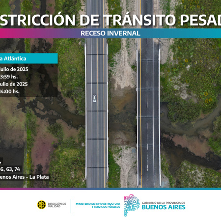 Restricción de tránsito pesado por el inicio del Receso Invernal