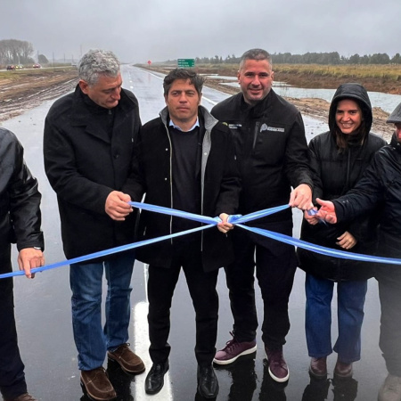 Con la presencia de Kicillof, se inauguró un nuevo tramo de la Autovía en la Ruta 11