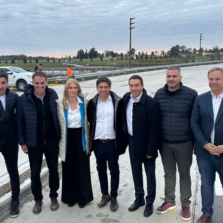 Kicillof, Katopodis y Caggiano inauguraron los primeros kilómetros de la Ruta Provincial Nº53