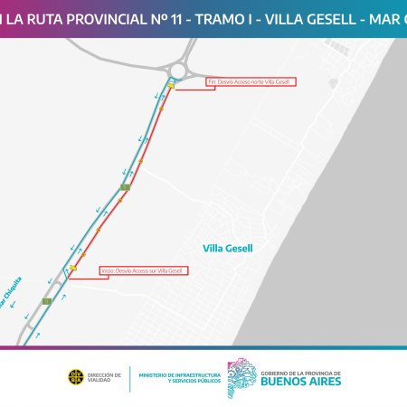 Desvío al tránsito en la Autovía Ruta Provincial Nº11
