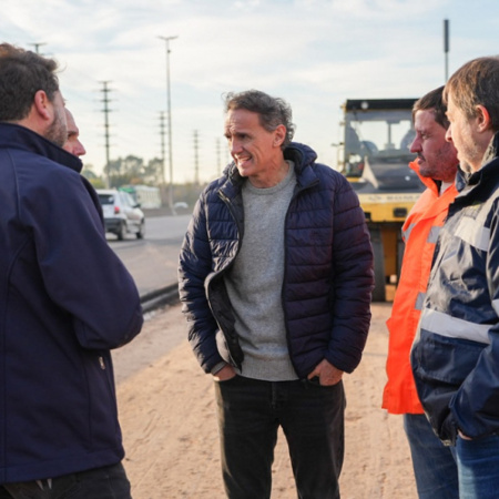 Katopodis recorrió las obras del cuarto carril de la Autopista Bs-Lp
